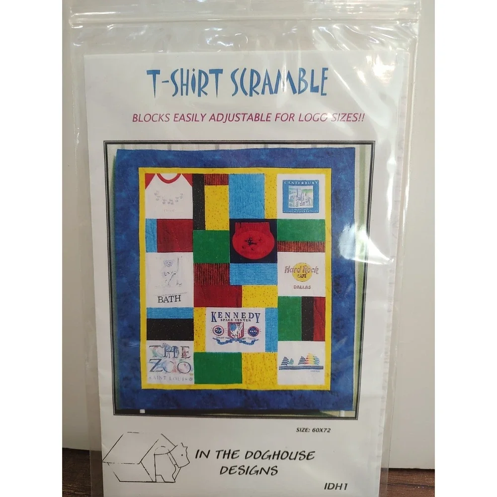In The Doghouse Designs T-shirt Scramble Quilt Pattern 60x72